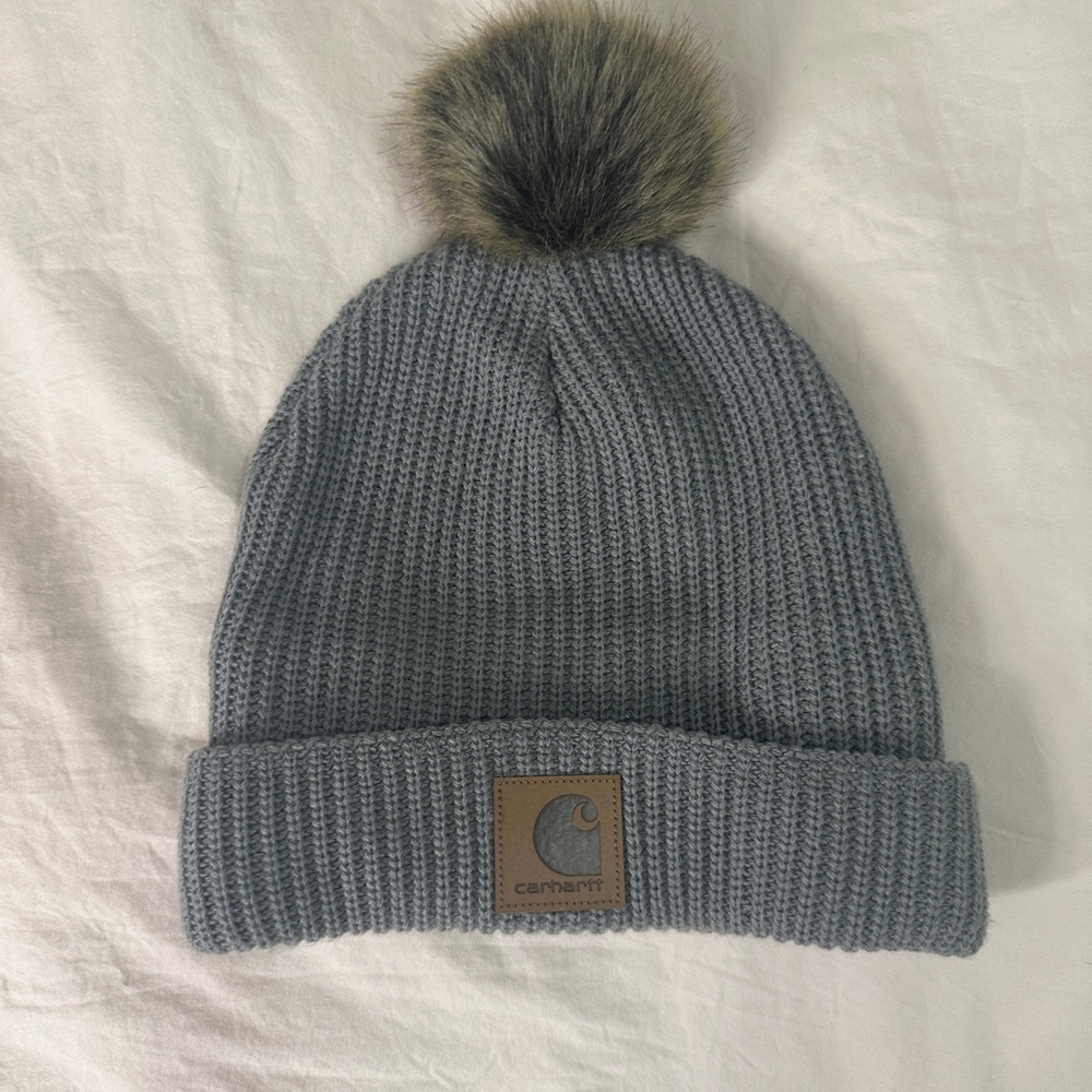 Carhartt Gray Knit Cuffed Beanie Hat